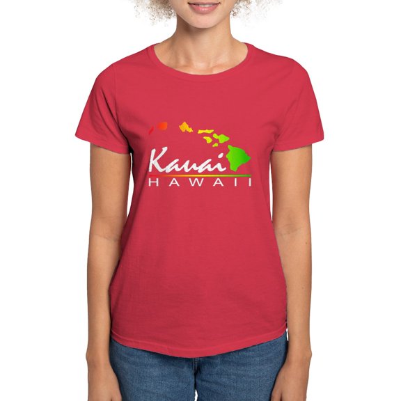 CafePress - Kauai Hawaii (Distressed Design) T Shirt - Women's Traditional Fit Dark T-Shirt