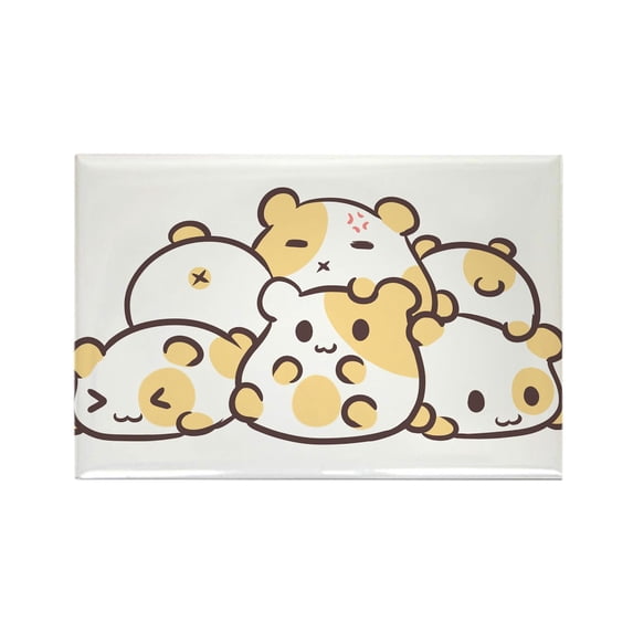 CafePress - Kawaii Hamster Pile - Rectangle Magnet, 2"x3" Refrigerator Magnet
