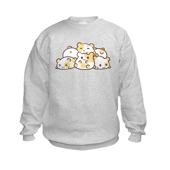 CafePress - Kawaii Hamster Pile Sweatshirt - Kids Sweatshirt, Youth Crew Neck Sweatshirt