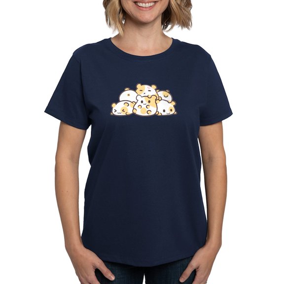 CafePress - Kawaii Hamster Pile T Shirt - Women's Traditional Fit Dark T-Shirt