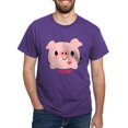 thumbnail image 1 of CafePress - Kawaii I Love Pigs Dark T Shirt - Men's Classic Graphic Cotton T-Shirt, 1 of 4