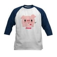 thumbnail image 1 of CafePress - Kawaii I Love Pigs Kids Baseball Jersey - Kids Cotton Baseball Jersey, 3/4 Sleeve Shirt, 1 of 4