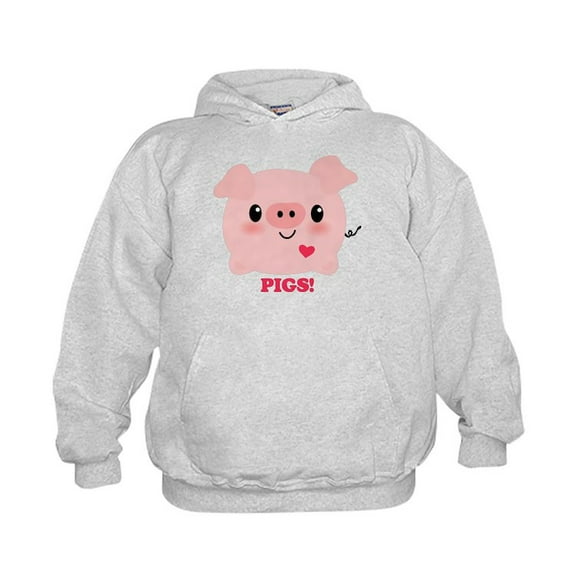 CafePress - Kawaii I Love Pigs - Kids Hooded Sweatshirt, Classic Hoodie