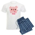 thumbnail image 1 of CafePress - Kawaii I Love Pigs Men's Light Pajamas - Men's Light Loose Fit Cotton Pajama Set, 1 of 7