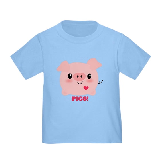 CafePress - Kawaii I Love Pigs Toddler T Shirt - Cute Toddler T-Shirt, 100% Cotton
