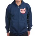 thumbnail image 1 of CafePress - Kawaii I Love Pigs Zip Hoodie (Dark) - Zip Hoodie, Classic Hooded Sweatshirt with Metal Zipper, 1 of 4