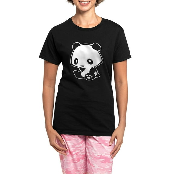 CafePress - Kawaii Panda Women's Dark Pajamas - Women's Short Sleeve Print T-Shirt and Pants Dark Cotton Pajama Set