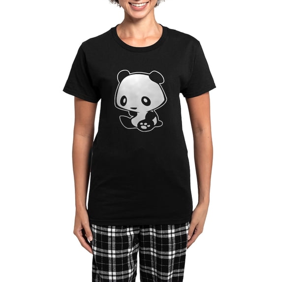 CafePress - Kawaii Panda Women's Dark Pajamas - Women's Short Sleeve Print T-Shirt and Pants Dark Cotton Pajama Set