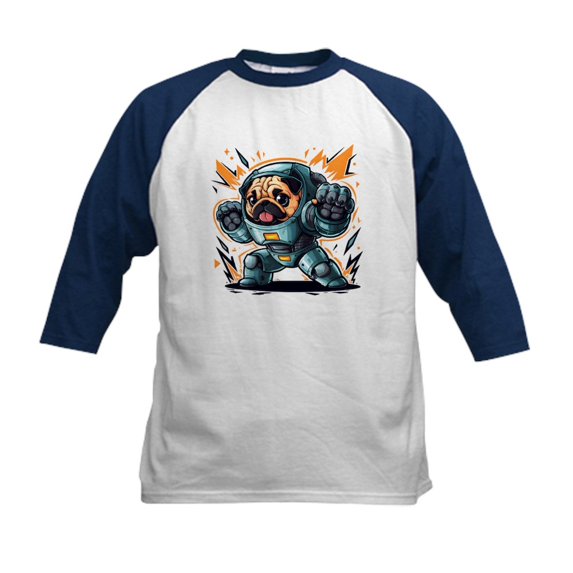 CafePress - Kawaii Style Illustration Kids Baseball T Shirt - Kids Cotton Baseball Jersey, 3/4 Sleeve Shirt