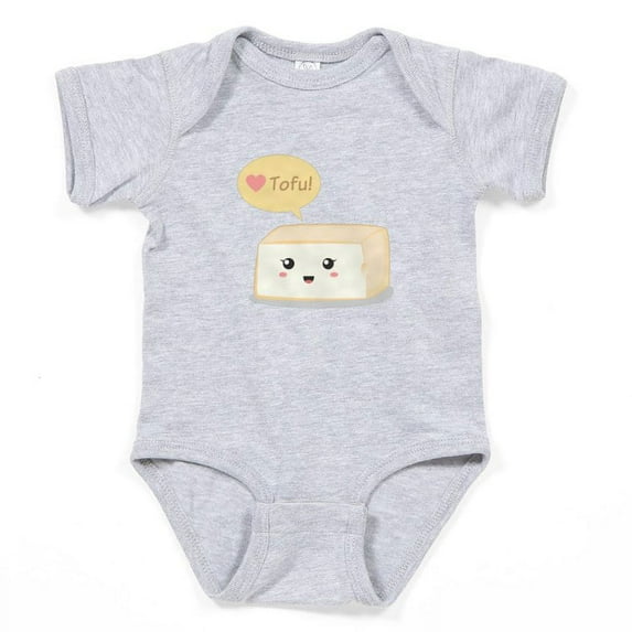 CafePress - Kawaii Tofu Asking People To Love Tofu - Cute Infant Bodysuit Baby Romper - Size Newborn - 24 Months