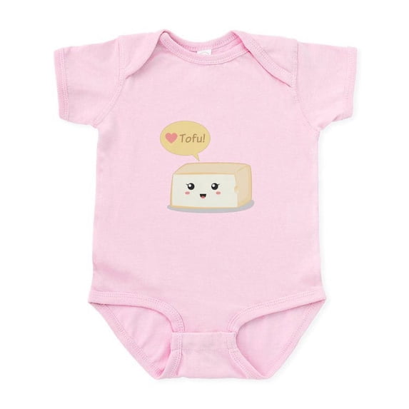CafePress - Kawaii Tofu Asking People To Love Tofu Infant Body - Baby Light Bodysuit, Size Newborn - 24 Months