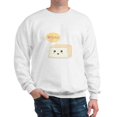 thumbnail image 1 of CafePress - Kawaii Tofu Asking People To Love Tofu Sweatshirt - Crew Neck Sweatshirt, 1 of 4
