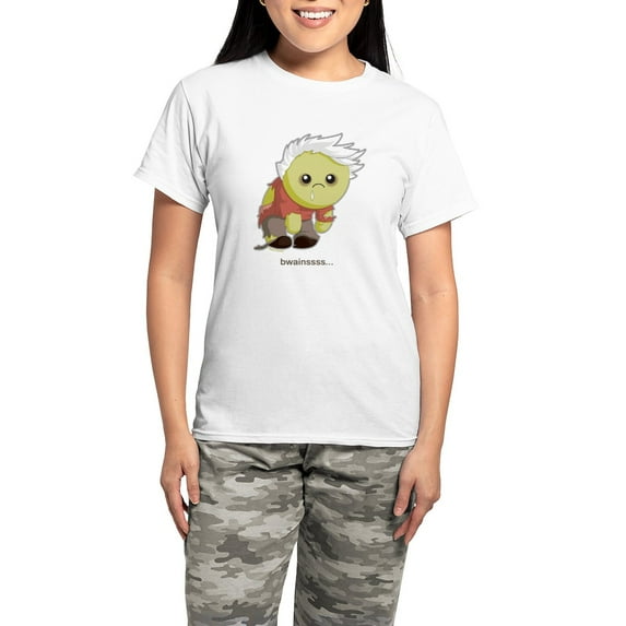CafePress - Kawaii Zombie Women's Light Pajamas - Women's Short Sleeve Print T-Shirt and Pants Light Cotton Pajama Set
