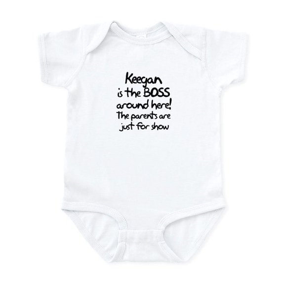 CafePress - Keegan Is The Boss Infant Bodysuit - Baby Light Bodysuit, Size Newborn - 24 Months