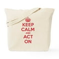 thumbnail image 1 of CafePress - Keep Calm Act On Tote Bag - Unisex Canvas Tote Bag, Beige, 1-Piece, 1 of 7