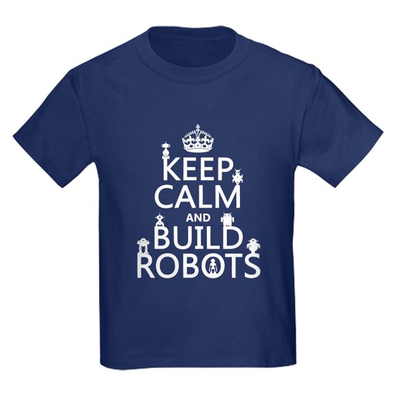 CafePress - Keep Calm And Build Robots T Shirt - Dark T-Shirt Kids XS-XL