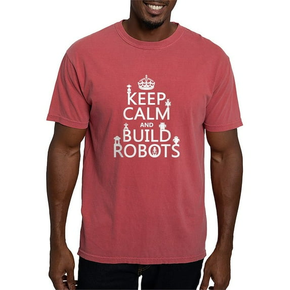 CafePress - Keep Calm And Build Robots T Shirt - Mens Comfort Colors Shirt