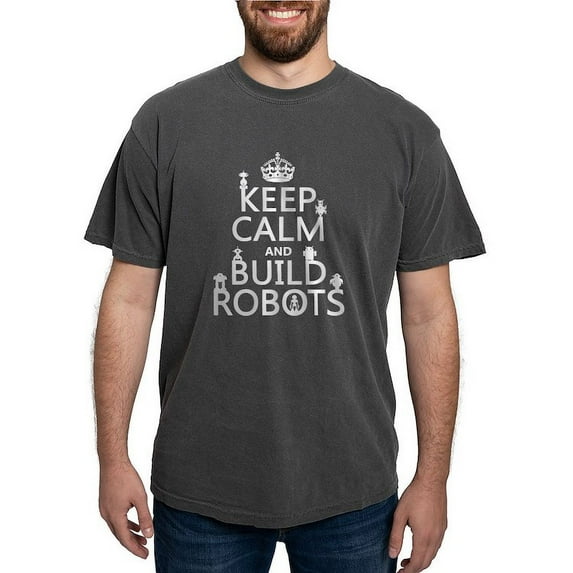 CafePress - Keep Calm And Build Robots T Shirt - Mens Comfort Colors Shirt