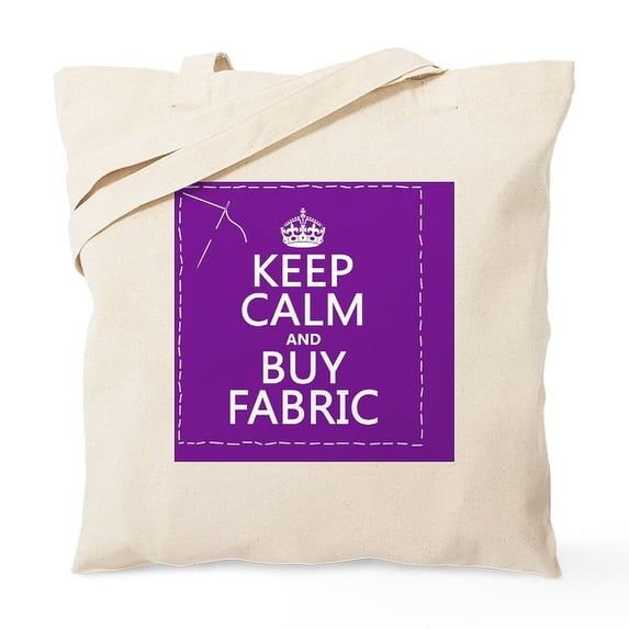 CafePress - Keep Calm And Buy Fabric Tote Bag - Unisex Canvas Tote Bag, Beige, 1-Piece