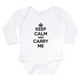 thumbnail image 1 of CafePress - Keep Calm And Carry Me Body Suit - Long Sleeve Cotton Baby Bodysuit, 1 of 4