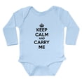 thumbnail image 1 of CafePress - Keep Calm And Carry Me Body Suit - Long Sleeve Cotton Baby Bodysuit, 1 of 4