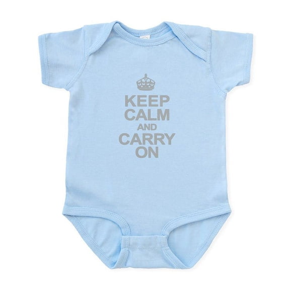 CafePress - Keep Calm And Carry On Infant Bodysuit - Baby Light Bodysuit, Size Newborn - 24 Months