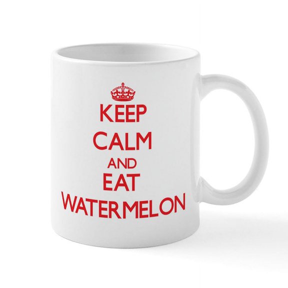CafePress - Keep Calm And Eat Watermelon Mugs - 11 oz Ceramic Mug - Novelty Coffee Tea Cup