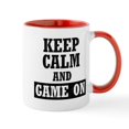 thumbnail image 1 of CafePress - Keep Calm And Game On - 11 oz Ceramic Mug - Novelty Coffee Tea Cup, 1 of 4
