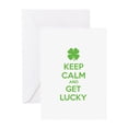 thumbnail image 1 of CafePress - Keep Calm And Get Lucky - Greeting Card, Blank Inside Glossy, 1 of 3