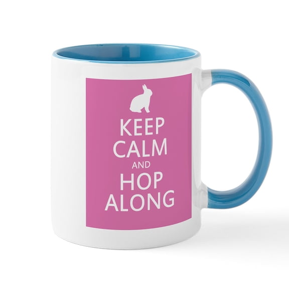 CafePress - Keep Calm And Hop Along For Easter Mug - 11 oz Ceramic Mug - Novelty Coffee Tea Cup