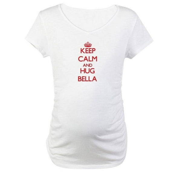 CafePress - Keep Calm And Hug Bella Maternity T Shirt - Cotton Maternity T-shirt, Cute & Funny Pregnancy Tee