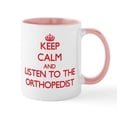 thumbnail image 1 of CafePress - Keep Calm And Listen To The Orthopedist Mugs - 11 oz Ceramic Mug - Novelty Coffee Tea Cup, 1 of 4