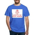 thumbnail image 1 of CafePress - Keep Calm And Listen To The Social Worker Men's Va - Men's Classic Graphic Cotton T-Shirt, 1 of 4