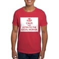 thumbnail image 1 of CafePress - Keep Calm And Listen To The Social Worker Men's Va - Men's Classic Graphic Cotton T-Shirt, 1 of 4
