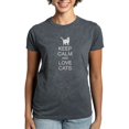 thumbnail image 1 of CafePress - Keep Calm And Love Cats Women's Classic T Shirt - Women's Traditional Fit Dark T-Shirt, 1 of 4