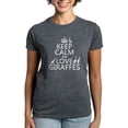 thumbnail image 1 of CafePress - Keep Calm And Love Giraffes T Shirt - Women's Traditional Fit Dark T-Shirt, 1 of 4