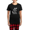 thumbnail image 1 of CafePress - Keep Calm And Love Goats Pajamas - Women's Short Sleeve Print T-Shirt and Pants Dark Cotton Pajama Set, 1 of 7