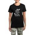 thumbnail image 1 of CafePress - Keep Calm And Love Goats Pajamas - Women's Short Sleeve Print T-Shirt and Pants Dark Cotton Pajama Set, 1 of 7