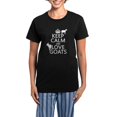 thumbnail image 1 of CafePress - Keep Calm And Love Goats Pajamas - Women's Short Sleeve Print T-Shirt and Pants Dark Cotton Pajama Set, 1 of 7