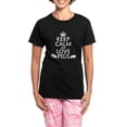 thumbnail image 1 of CafePress - Keep Calm And Love Pigs Pajamas - Women's Short Sleeve Print T-Shirt and Pants Dark Cotton Pajama Set, 1 of 7