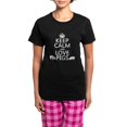thumbnail image 1 of CafePress - Keep Calm And Love Pigs Pajamas - Women's Short Sleeve Print T-Shirt and Pants Dark Cotton Pajama Set, 1 of 7