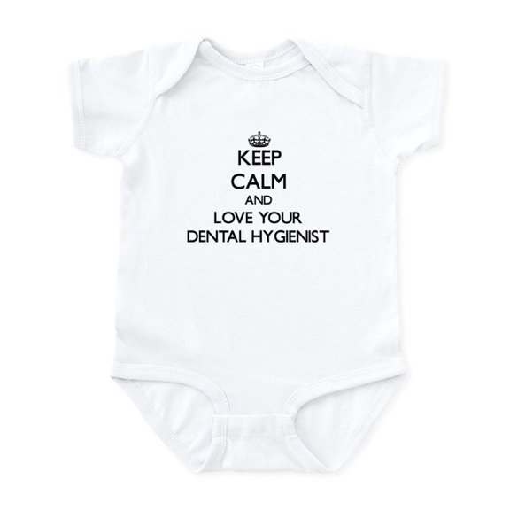 CafePress - Keep Calm And Love Your Dental Hygienist Body Suit - Baby Light Bodysuit, Size Newborn - 24 Months