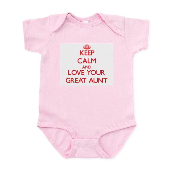 CafePress - Keep Calm And Love Your Great Aunt Body Suit - Baby Light Bodysuit, Size Newborn - 24 Months