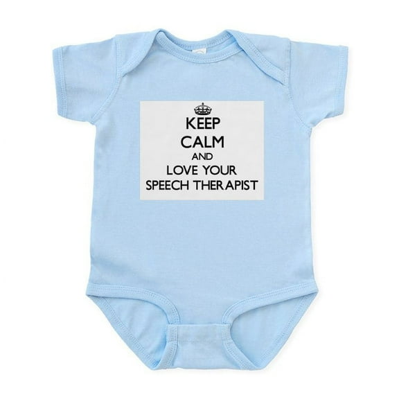 CafePress - Keep Calm And Love Your Speech Therapist Body Suit - Baby Light Bodysuit, Size Newborn - 24 Months
