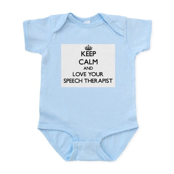 CafePress - Keep Calm And Love Your Speech Therapist Body Suit - Baby Light Bodysuit, Size Newborn - 24 Months