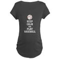 thumbnail image 1 of CafePress - Keep Calm And Play Baseball Maternity Dark T Shirt - Maternity Dark T-Shirt, 1 of 3