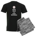 thumbnail image 1 of CafePress - Keep Calm And Play Baseball Men's Dark Pajamas - Men's Dark Loose Fit Cotton Pajama Set, 1 of 7