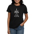 thumbnail image 1 of CafePress - Keep Calm And Play Flute Women's Dark T Shirt - Women's Traditional Fit Dark T-Shirt, 1 of 4