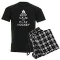 thumbnail image 1 of CafePress - Keep Calm And Play Hockey Men's Dark Pajamas - Men's Dark Loose Fit Cotton Pajama Set, 1 of 7