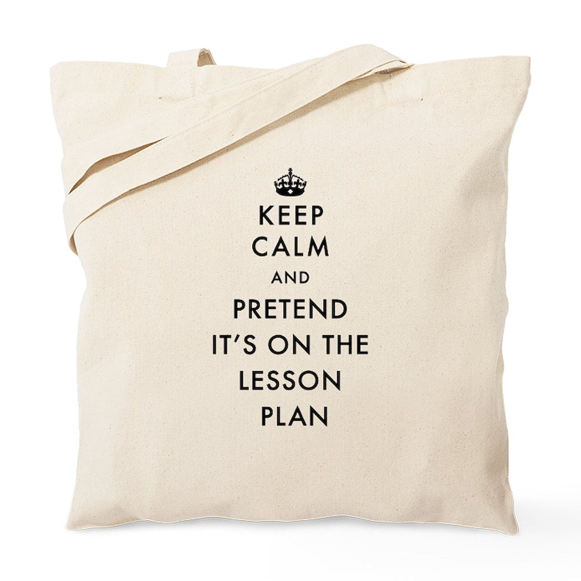 CafePress Keep Calm And Go To The Beach Canvas Tote Bag - Reusable Natural Cotton Shopping Bag, Two Sizes - View #5